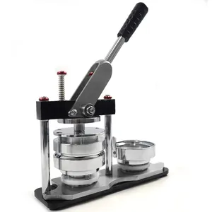 Máquina de fazer botões redondos de metal para fazer crachás, fivela de crachás, alfinetes e crachás, máquina de 65 mm