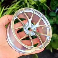 Mini jante de roue en métal, modèle de roue de remplacement en alliage d'aluminium forgé RAYs, ornements modifiés pour présentation sur bureau