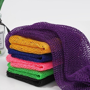 Loofah Sponge African Net Toalha Esfoliante Com Nós Nylon Mesh Bath Shower Body Wash Cloth para Pele Smoother Uso Diário - Product Image 2