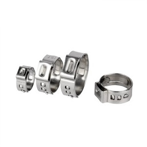 304 penjepit selang satu telinga tanpa langkah cincin jepit baja tahan karat penjepit untuk rentang penjepit 5.3-50mm - Product Image 3