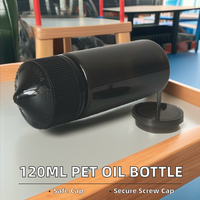 120ml PET plastique clair liquide presser bouteille vide noir gros V3 enfant preuve inviolable couvercles pompe étanchéité shampooing utilisation