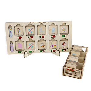 Trẻ em tùy chỉnh trách nhiệm hàng ngày Hội Đồng Quản trị nhịp điệu thẻ gỗ trực quan lịch trình hàng ngày biểu đồ thói quen bằng gỗ cho trẻ em Quà tặng - Product Image 5