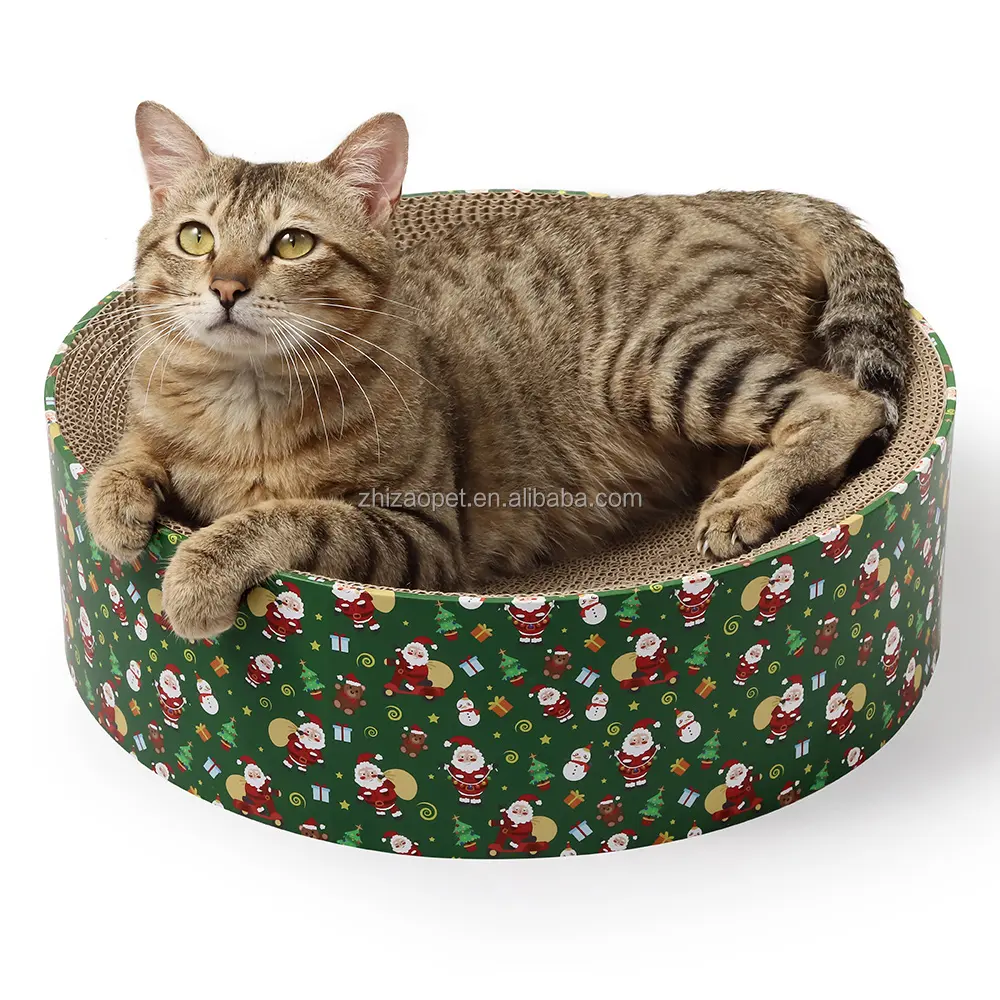 2024 all'ingrosso personalizzato grande gatto gratta circolare pet letto di lusso gatto gatto