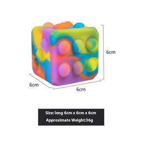 Cross-Border Silicone Decompression Ball New Rodent Pioneer <b>Cube</b> Bubble Music Toy for Girls' Parties - Product Image 3