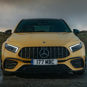 Grille avant AMG GT verticale pour Mercedes-Benz Classe A W177, modification en plastique noir brillant argenté, kit de modernisation pour pare-chocs avant - Product Image 4