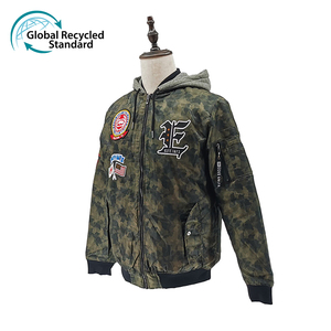 Rapide personnalisé recyclé automne et hiver hommes sport broderie chaud imperméable fermeture éclair veste à capuche décontractée pour hommes élégant - Product Image 6