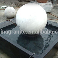 Fontaine d'eau décorative de jardin en marbre rotative, boule d'eau ronde, ornement de fontaine Feng Shui