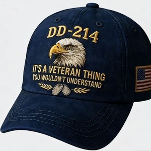Gorra de Béisbol Deportiva de <span class=keywords><strong>6</strong></span> Paneles con Gráfico de Águila en Relieve, de Algodón Lavado, Ajustable, para las Cuatro Estaciones, para Hombre - Product Image 1