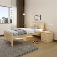 Bilido lit personnalisé chambre lit en bois massif 1.5 m mobilier d'appartement lit simple pas cher auberge hôtel chambre standard