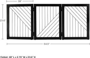 JQ multifonctionnel 3 panneaux pliant de haute qualité bambou portail en bois animaux de compagnie pour chiens et chiots - Product Image 2