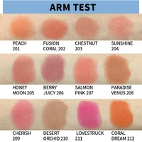 Meilleure vente 12 fard à joues à poudre pressée à haute teneur en pigments, marque privée, végan mignon sans cruauté et de longue durée
