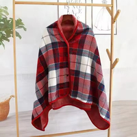 Couverture en flanelle épaisse double couche multifonctionnelle, respirante, 100% polyester, design uni, chaude pour femmes