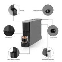 1200W 6 Capsules Espresso et Lungo Cup Option Cafetière intelligente Nespressoo Compatible Capsule Machine à café expresso