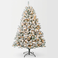 Sapin de Noël Artificiel Personnalisé 1,5-3 m, Branches en PE, Lumières Blanches Préinstallées, Décoration Intérieure de Fêtes, Plusieurs Couleurs Disponibles