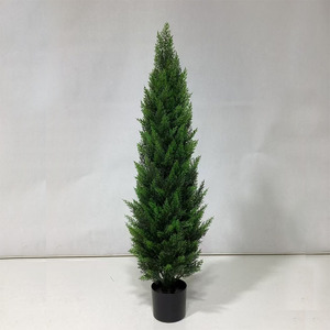 XinQi Plastic <strong>Artificial</strong> Christmas <strong>Tree</strong> Detachable Pine Cypress Potted Plant for Indoor Hotel Decor Natural Touch <strong>Durable</strong> High - Product Image 2