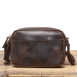 Latest Design Vintage Custom <b>Mens</b> Top Grain Crazy Horse Leather <b>Cross</b> Body Real Leather Satchel Bag Cowhide Shoulder Bag - Product Image 4