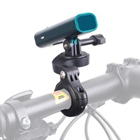 Kamera Aksi Olahraga Komputer Sepeda untuk Garmin/XOSS, Dudukan Ekstensi Lampu Depan, Senter, Klip Lampu, Braket Penyangga