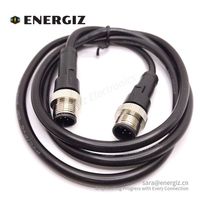 M12 5-poliges Stecker-Stecker-Verlängerung kabel Umspritztes Codierung kabel mit einer Länge von 1m zum Verkauf