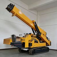 Mini-grue araignée sur chenilles - Télécommande sans fil hydraulique pour levage en espace étroit intérieur