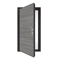 Porte d'entrée principale de style américain moderne OUNA, en métal, en aluminium, pivotante, pour maison, villa