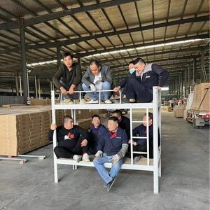 Lit mezzanine en métal démontable Lit mezzanine en fer pour adultes Hôtel Dernier lit jumeau superposé en métal avec cadre en acier Dortoir Lit avec rangement - Product Image 6