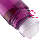 Nouveau produit léchage liquide bonbons coloré sablier forme fruit saveur boule roulante doux liquide bonbons