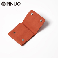 Pochette à bijoux en microfibre suédée de luxe PINUO, double tissu, boutons pression, logo personnalisé, emballage pour bijoux, pochette de rangement