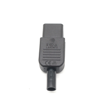 Connecteur de câblage industriel C14/C13 à visser, type 10A 250V 3x0,75mm², en nylon et cuivre