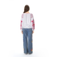 Jeans vintage XS à 4XL, jeans design décontractés à fleurs évasées et brodés, jeans slim délavés pour femmes, vente en gros en usine