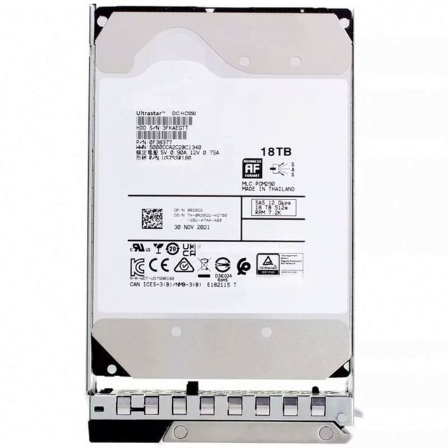 400-BKZN New Hard Drive Server 18TB HDD 7.2K 12Gbps 3.5" SAS Hard Drive for PowerEdge 14G Serversr SSD for Server
