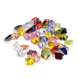 HQ GEMS 3X3-12X12mm Forma de cinco flores Circonita cúbica Corte facetado 5A Piedra preciosa colorida Rosa Flores de circonita cúbica - Product Image 2