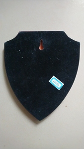 <span class=keywords><strong>Plaque</strong></span> de récompense personnalisée en forme de bouclier en MDF poli écologique - Product Image 4