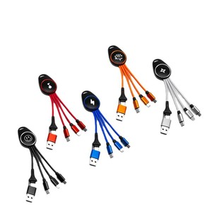 Phong cách mới 3-in-1 5V/2A Keychain sạc và cáp <span class=keywords><strong>USB</strong></span> kinh doanh Bộ quà tặng dành cho nam giới và phụ nữ khuyến mại <span class=keywords><strong>USB</strong></span> tiện ích - Product Image 4