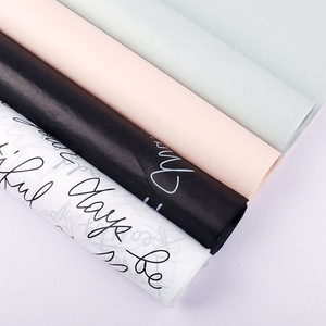 Tùy Chỉnh In Đen Trắng Hồng Vàng Lá <span class=keywords><strong>17G</strong></span> Hoa T-Shirt Quần Áo Giày Nhồi Hoa Gói Mô Giấy Với Logo - Product Image 2