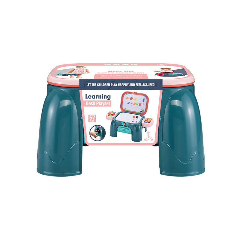 Educational toys 2 in 1 tableware learning toys with drawing board and magnetic letter