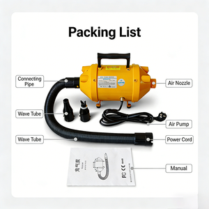 Pompe à air électrique 2000W, matériau ABS et cuivre, capacité 4500L/min pour planche à pagaie, tente de camping, kayak et bateau à rames - Product Image 2