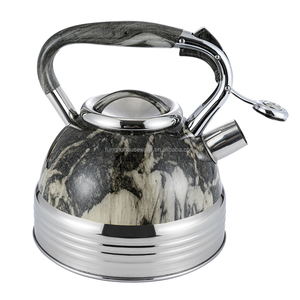 Hervidor de <span class=keywords><strong>agua</strong></span> silbante de acero inoxidable de diseño Retro moderno 2.8L tetera de Metal baquelita viaje Camping <span class=keywords><strong>precio</strong></span> de fábrica gran oferta - Product Image 3