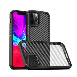 Capa de silicone TPU para iPhone 13 14 15 pro max, capa de fibra de carbono com padrão novo e macio