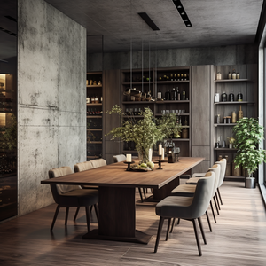 Armoire de rangement de cuisine ouverte de style moderne personnalisée grise meubles en bois de salle à manger à la mode rendu 3D AI pour la maison - Product Image 6