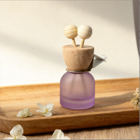 Diffuseur de parfum pour voiture personnalisable avec logo, 8 ml, à clipser, flacon en verre vide avec bâtonnets en bois