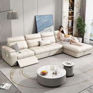 Canapé-lit en cuir de <span class=keywords><strong>première</strong></span> <span class=keywords><strong>classe</strong></span>, cabine italienne, nouveau canapé multifonctionnel électrique avec rangement, design de salon, meubles de salon - Product Image 1