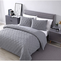 Ensemble de literie matelassée de qualité hôtelière en 3 pièces, ensemble de couette de luxe avec 2 taies d'oreiller