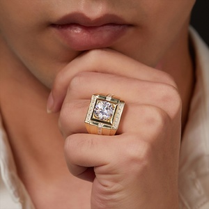 แฟชั่นใหม่สไตล์เกาหลีอเนกประสงค์แหวนเพทายทรงสี่เหลี่ยมสำหรับ<span class=keywords><strong>ผู้ชาย</strong></span>อุปกรณ์เสริมเครื่องประดับสไตล์ยุโรปและอเมริกาอินเทรนด์ - Product Image 5