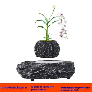 <span class=keywords><strong>Pot</strong></span> <span class=keywords><strong>de</strong></span> fleurs numérique à lévitation magnétique en plastique pour bureau, <span class=keywords><strong>mini</strong></span> bonsaï, ornements verts, pots intelligents Feng Shui - Product Image 4
