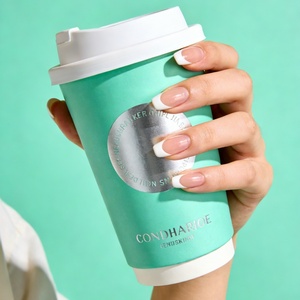 Gobelets en papier personnalisés imprimés en flexographie, 12 oz, double paroi isolée, avec encre de qualité alimentaire pour boissons chaudes, vente en gros pour cafés. - Product Image 6