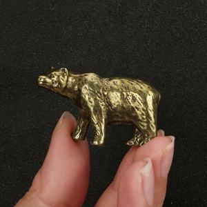 Décoration animalefigure en cuivre statue d'ours simulation d'ours jouet maison <span class=keywords><strong>pendule</strong></span> - Product Image 3