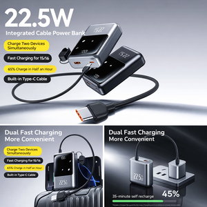 Banco de Energía de 22.5W de Gran Capacidad, 10000mAh, con Cargador Rápido Tipo C PD, Estación de Carga para Teléfono - Product Image 3