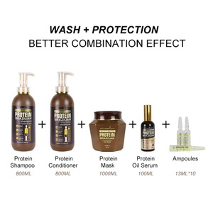 Natural Herbal Collagen Brazilian Hair Anti Hair Loss Conditioner Hair <b>Shampoo</b> Oil Set - Product Image 3