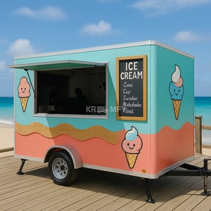 Camion de vente ambulant carré entièrement équipé pour bonbons, chips, glaces et autres aliments – Remorque de cuisine mobile - Product Image 1