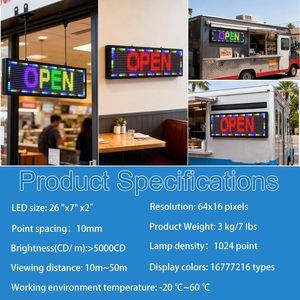 Letrero LED a Todo Color IP65 P10, Programable por WiFi, Letrero Digital Colgante para Entrada, Luz Decorativa, Enchufe Personalizado para Reino Unido/EE. UU./Australia/UE - Product Image 5
